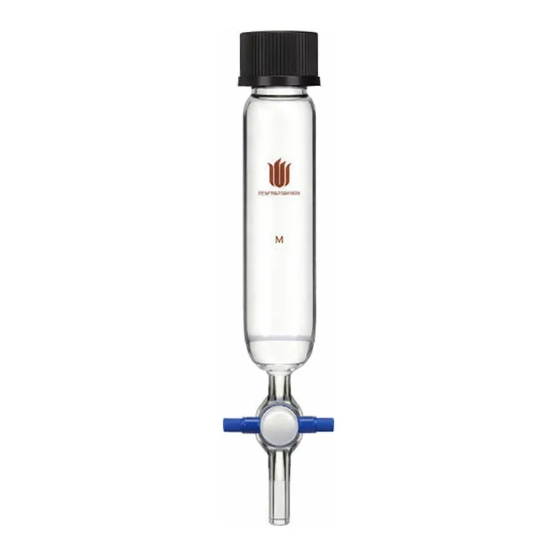 Merck Synthware peptide synthesis vessel with fritted disc and PTFE stopcock