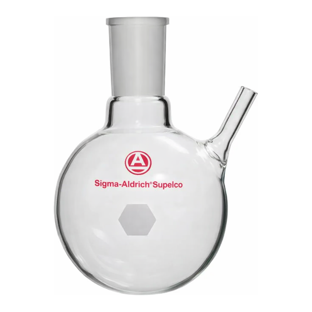 Merck Aldrich round-bottom flask with septum-inlet