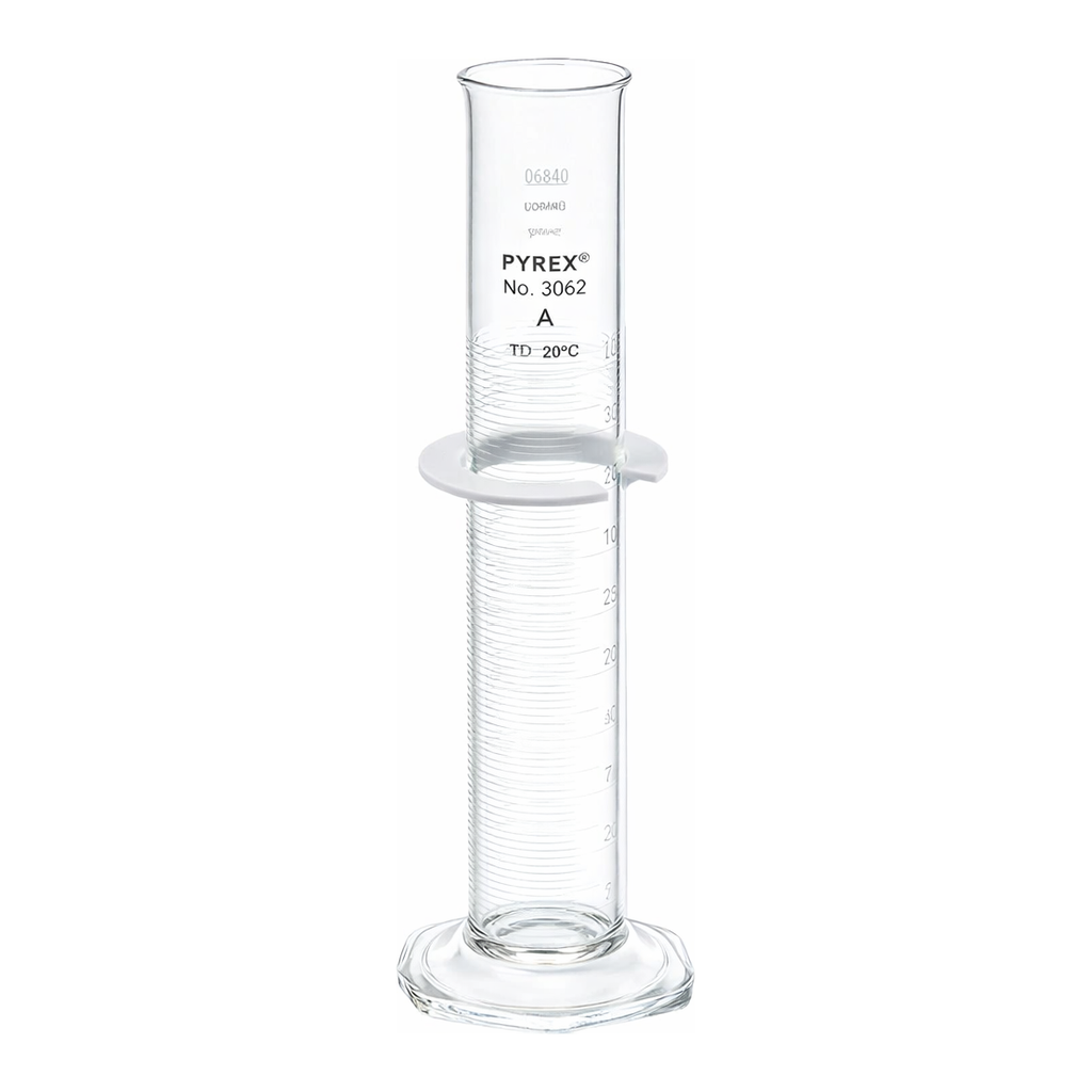 Merck Pyrex class A serialized/certified single metric scale graduated cylinder