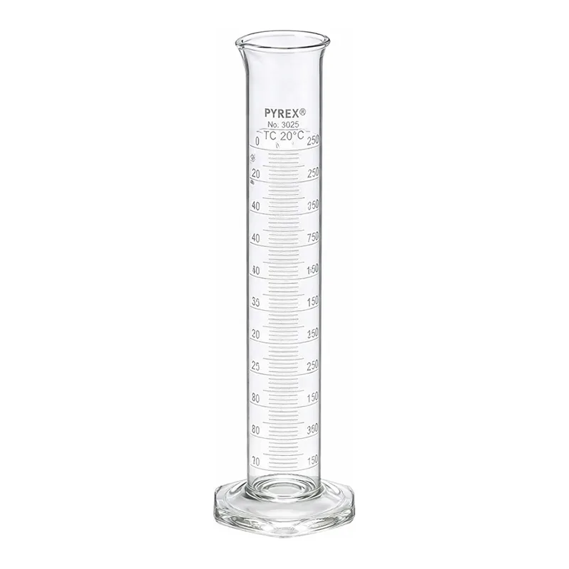 Merck Pyrex double metric scale economy grade graduated cylinder