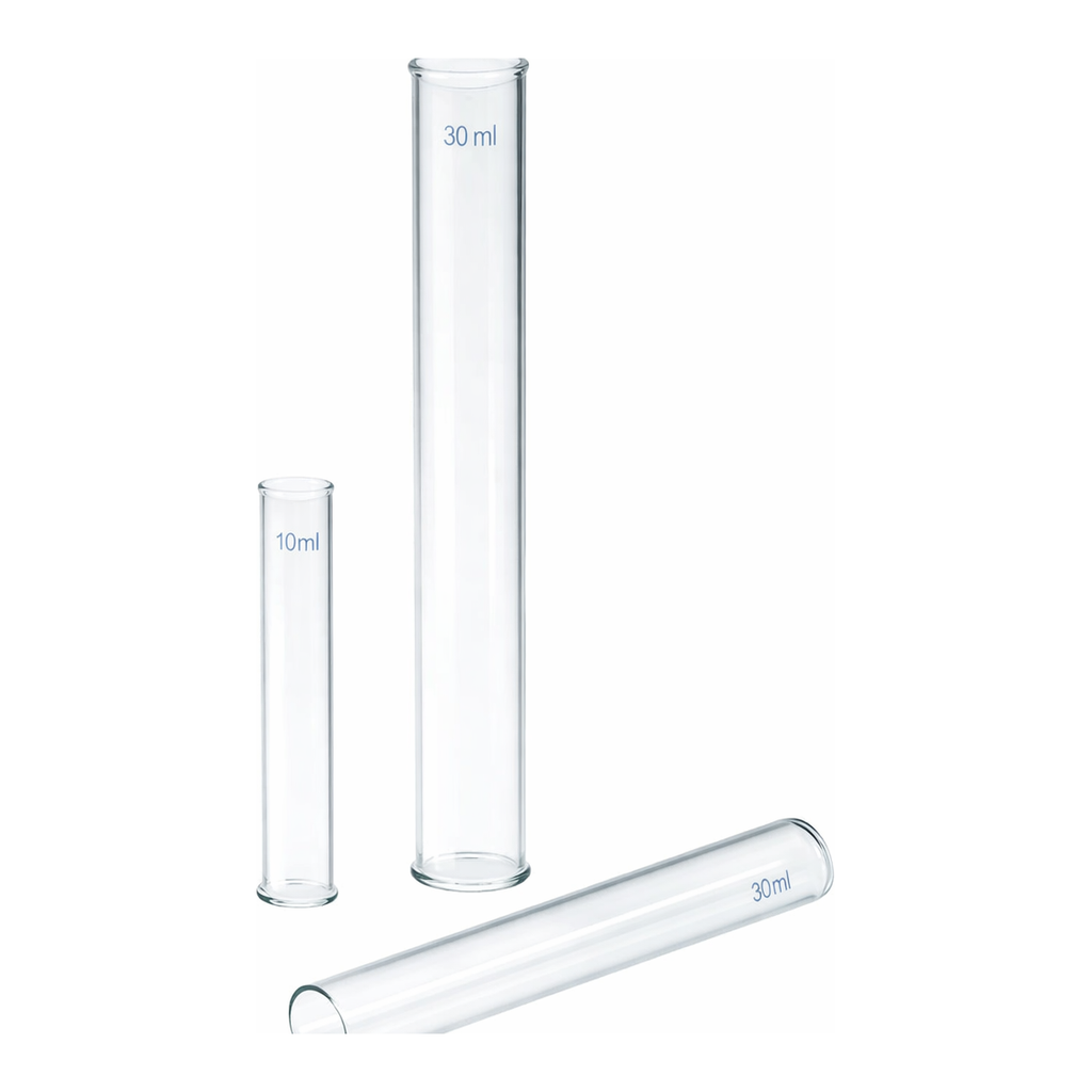 Merck Pyrex glass test tubes without rim, medium wall