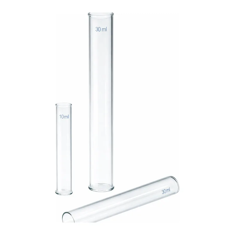 Merck Pyrex glass test tubes without rim, medium wall