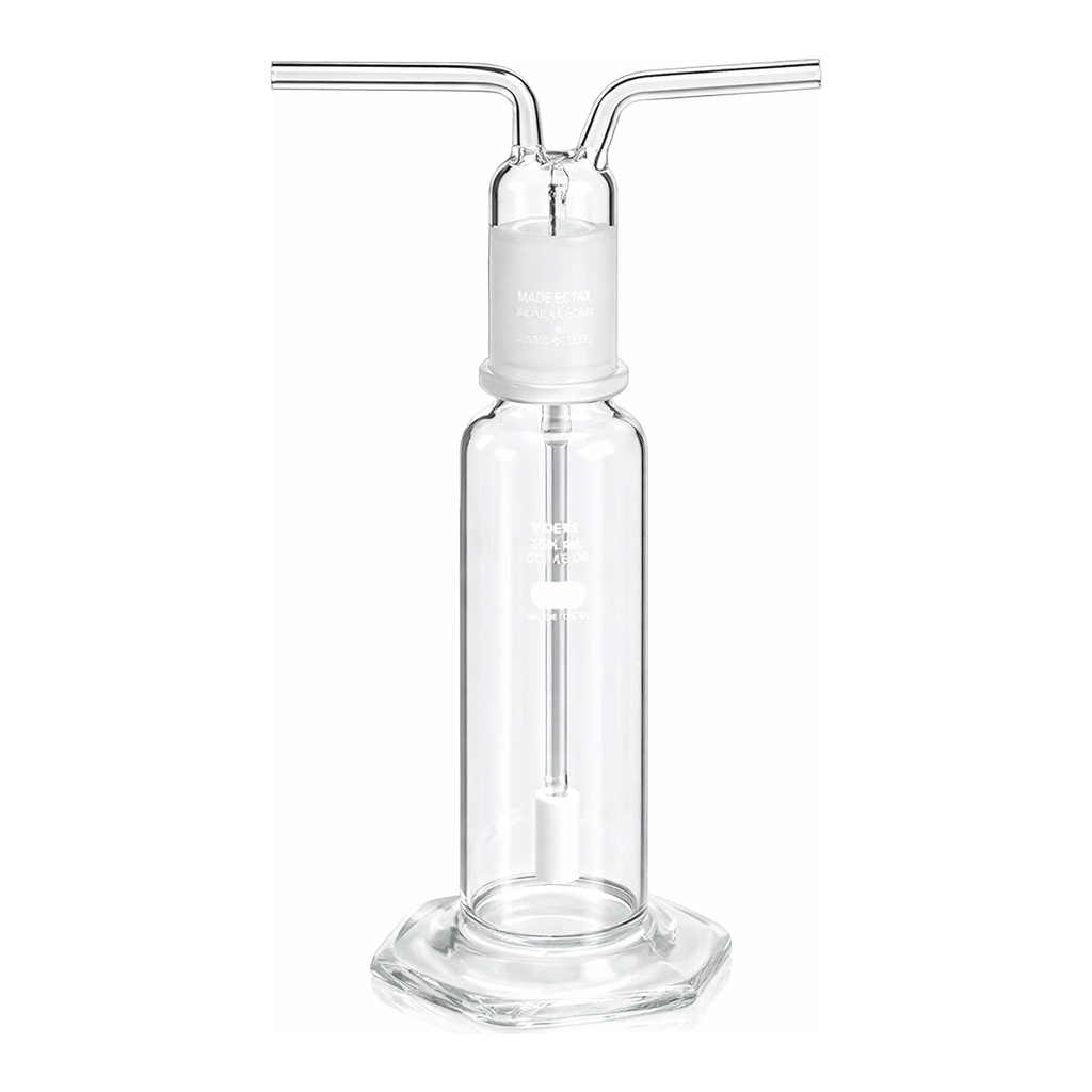 Merck Pyrex gas-washing bottle, fritted cylinder, 29/42 ST stopper