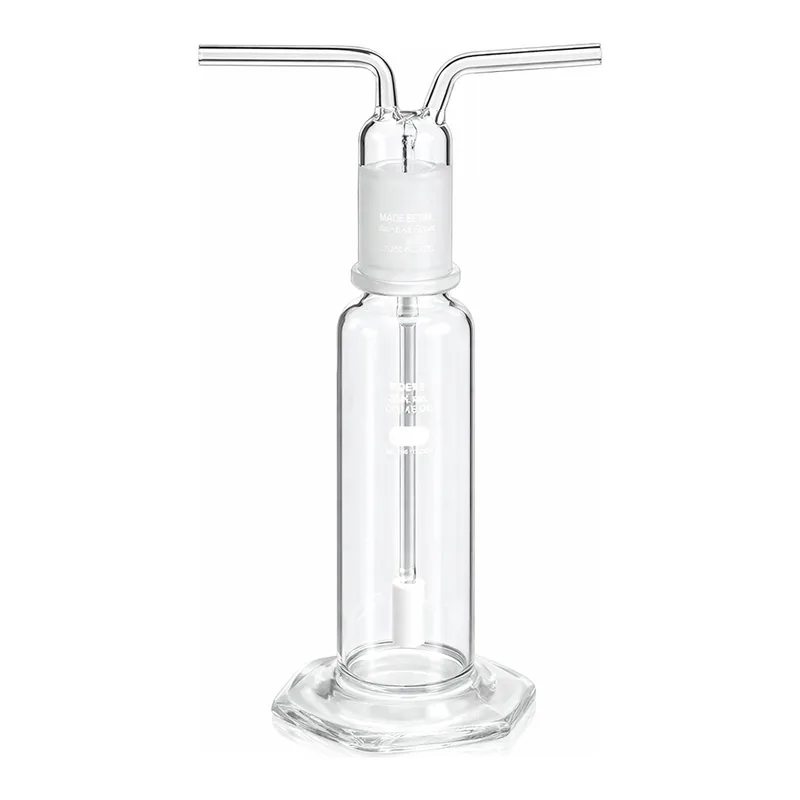 Merck Pyrex gas-washing bottle, fritted cylinder, 29/42 ST stopper