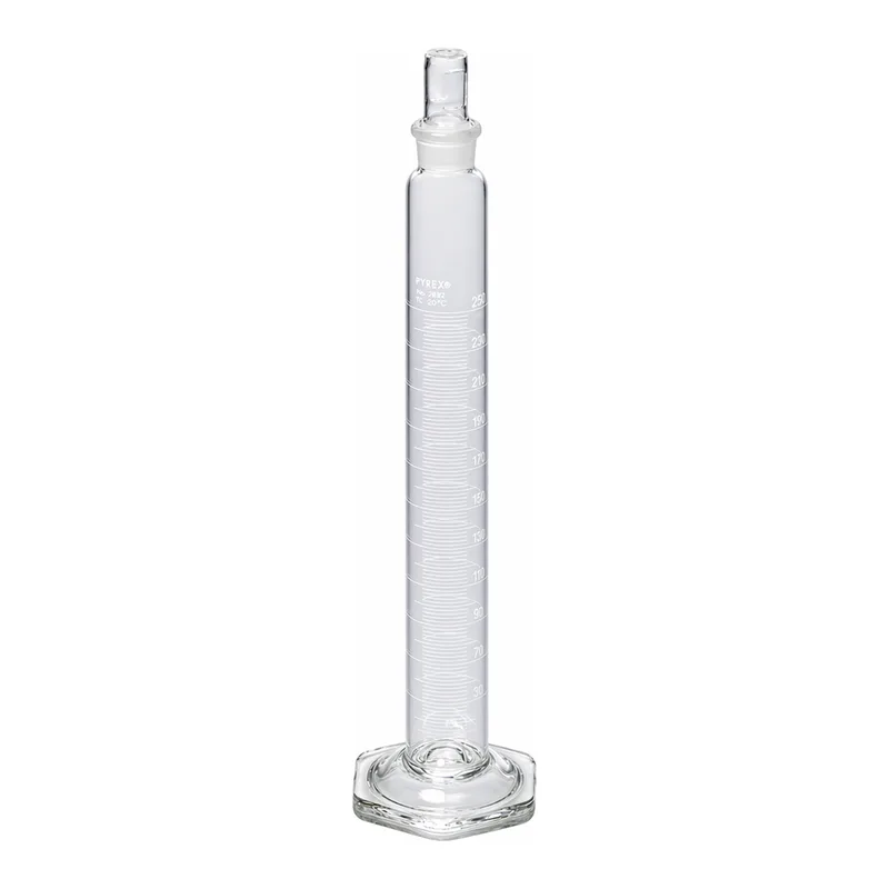 Merck Pyrex graduated cylinders with Pyrex stopper
