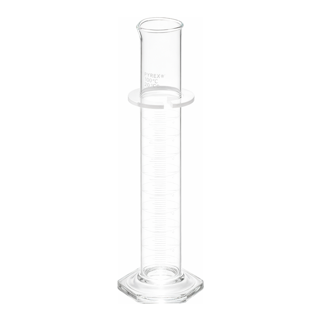 Merck Pyrex single metric scale graduated cylinder, calibrated to deliver