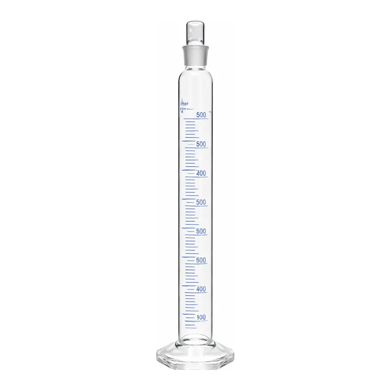 Merck Pyrex serialized/certified graduated cylinder with Pyrex stopper