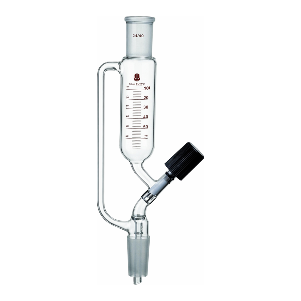 Merck Synthware pressure equalizing funnel with high vacuum valve