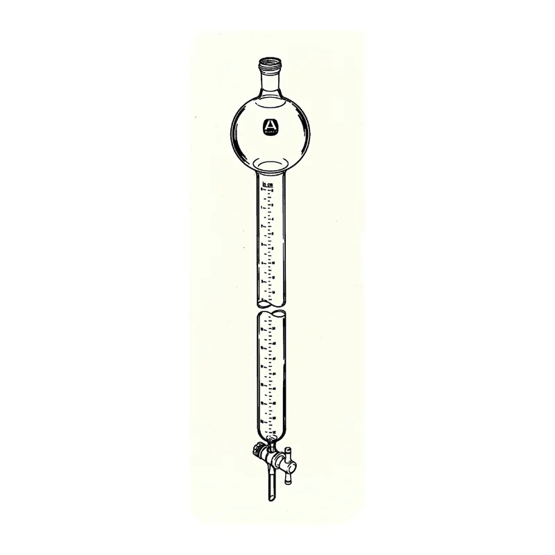 Merck Aldrich calibrated chromatography column with solvent reservoir and fritted disc