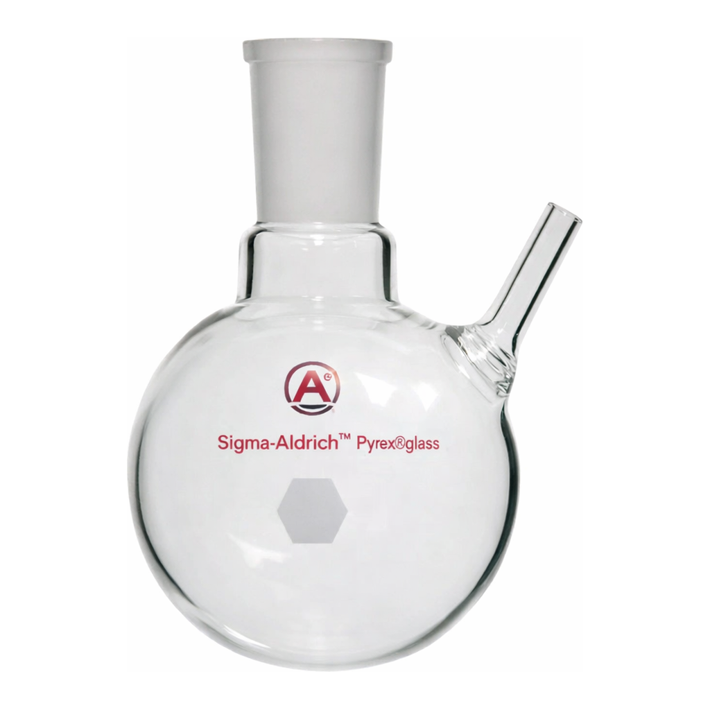 Merck Aldrich round-bottom flask with septum-inlet