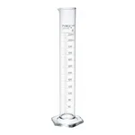 Merck Pyrex Measuring cylinder with spout, class A with white graduations