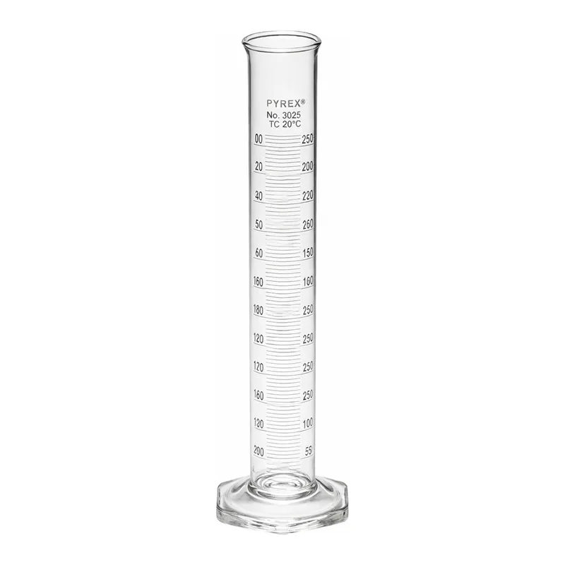 Merck Pyrex double metric scale economy grade graduated cylinder