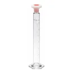 Merck Pyrex Measuring cylinder, class B, white graduations, with polyethylene stopper