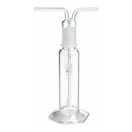 Merck Pyrex gas-washing bottle, fritted cylinder, 29/42 ST stopper