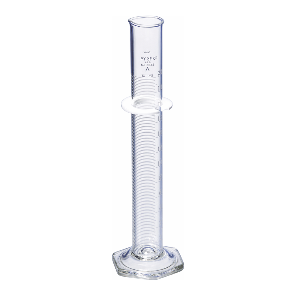 Merck Pyrex class A serialized/certified single metric scale graduated cylinder