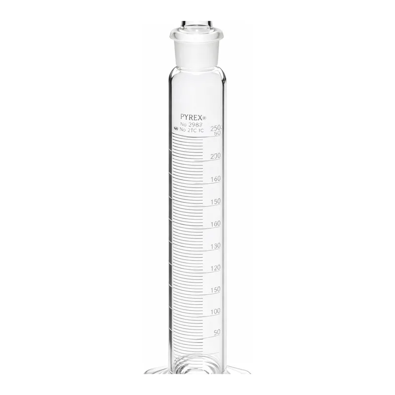 Merck Pyrex graduated cylinders with Pyrex stopper