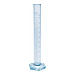 Merck Pyrex measuring cylinder with spout, Class A