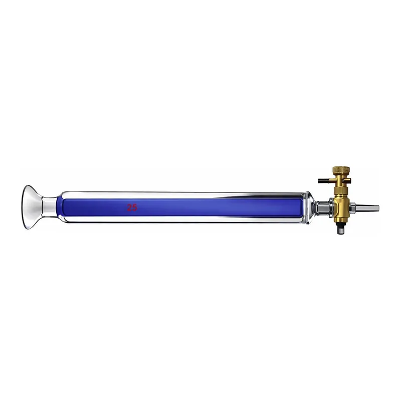 Merck Synthware chromatography column with with spherical joint, PTFE stopcock and coarse frit