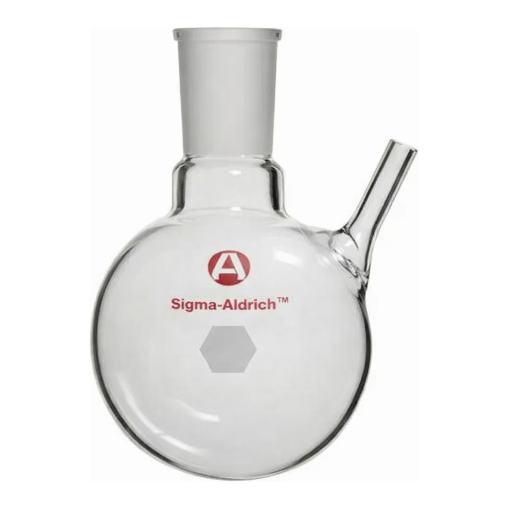 Merck Aldrich round-bottom flask with septum-inlet