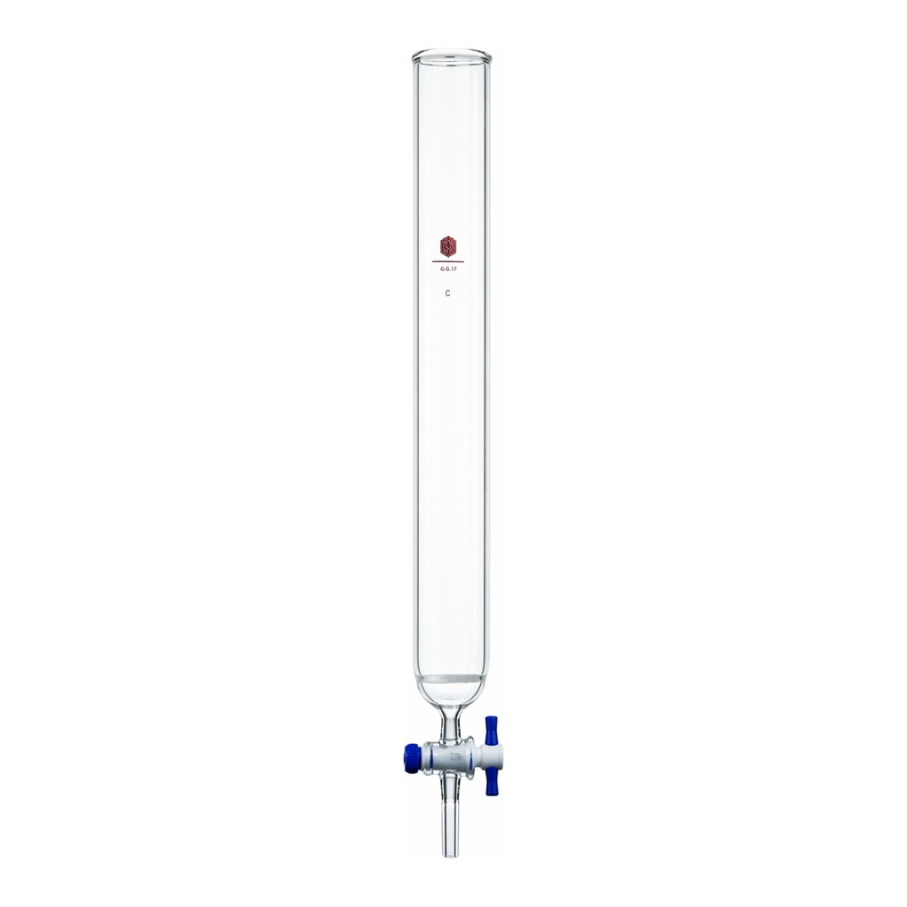 Merck Synthware chromatography column with PTFE stopcock and coarse frit