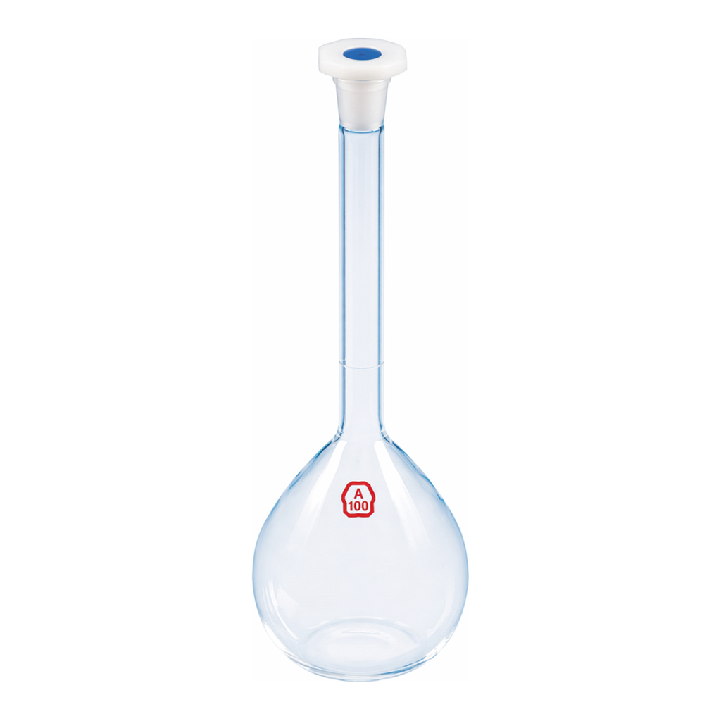 Merck Aldrich Essentials volumetric flask, Class B, meets DIN ISO-1042