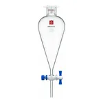 Merck Synthware Squibb-style separatory funnel with PTFE stopcock and PTFE stopper