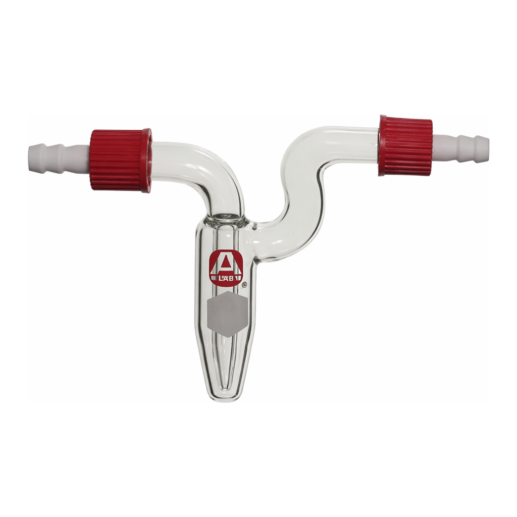 Merck Aldrich gas bubbler with SafetyBarb hose connectors