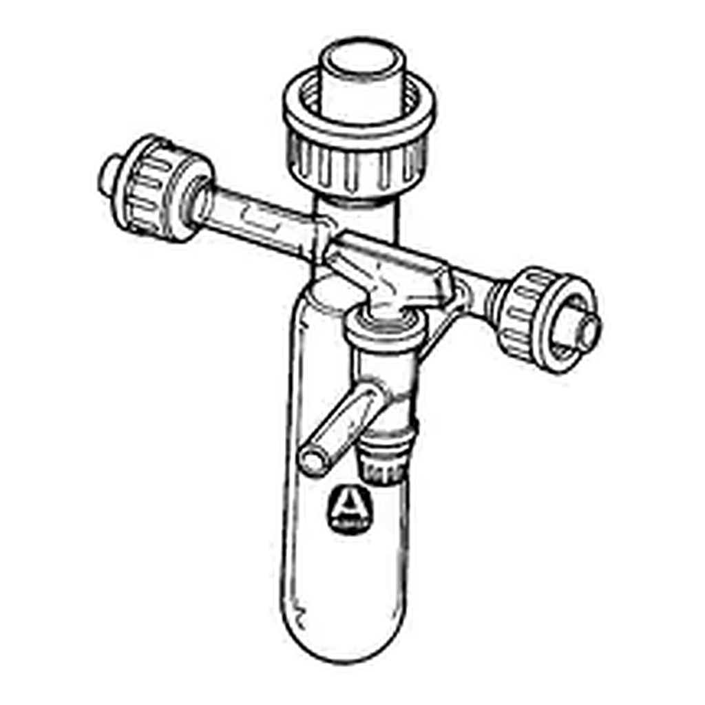 Merck Solid-transfer vessel with two side-arms and a gas inlet with glass stopcock