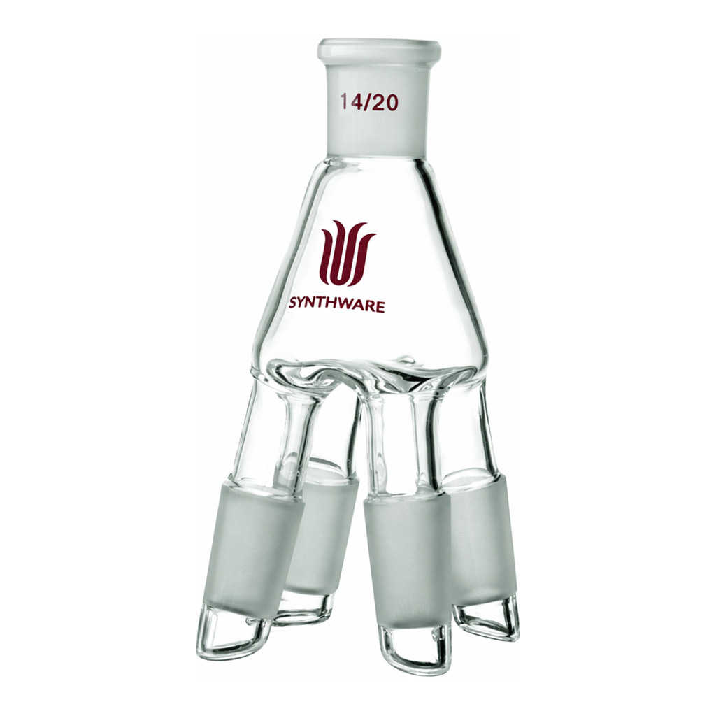 Merck Synthware cow style distillation receiver