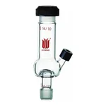 Merck Synthware Hickman still head with side port, cap, o-ring and PTFE-faced septum