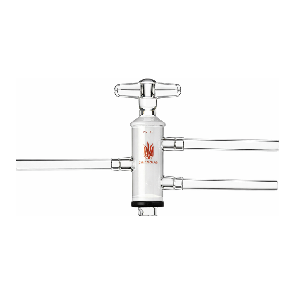 Merck Synthware high vacuum double oblique glass stopcock