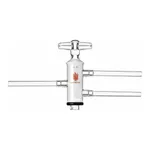 Merck Synthware high vacuum double oblique glass stopcock