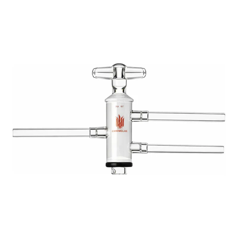 Merck Synthware high vacuum double oblique glass stopcock