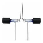 Merck Synthware three-way high vacuum valve with protected o-rings