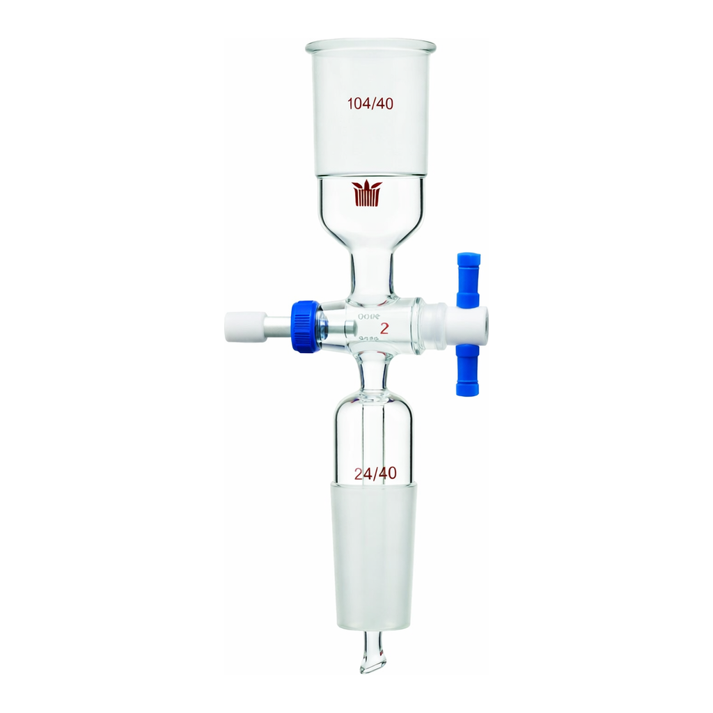 Merck Synthware metering flow control straight adapter with PTFE stopcock