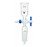 Merck Synthware metering flow control straight adapter with PTFE stopcock