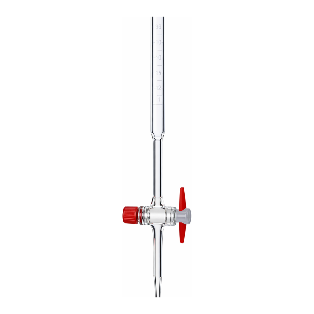 Merck Pyrex Burettes, class AS with PTFE key