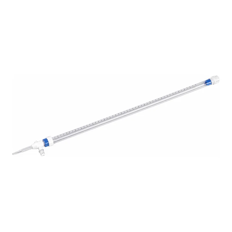 Merck Pyrex economy-grade burette, with PTFE locking stopcock