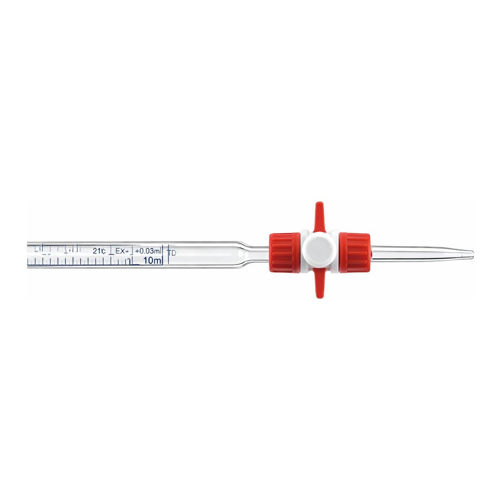 Merck BRAND compact BLAUBRAND burette, with PTFE stopcock and Schellbach stripe