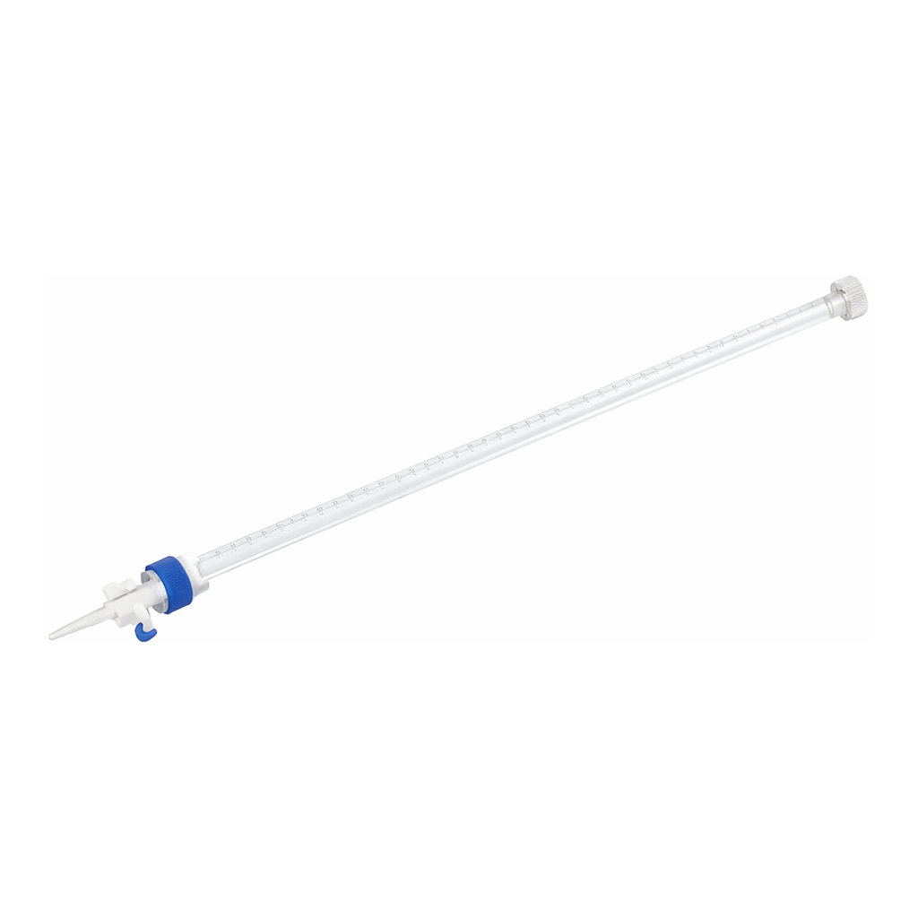 Merck Pyrex economy-grade burette, with PTFE locking stopcock