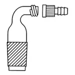 Merck Quickfit right-angle tubing adapter