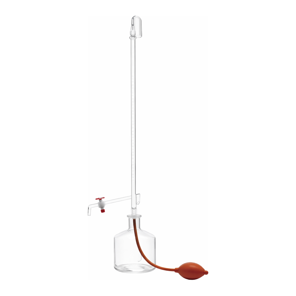 Merck Pyrex Burettes, class AS, automatic zero with PTFE key