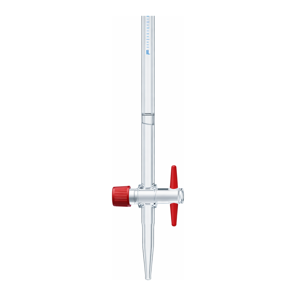 Merck Pyrex Burettes, Schellbach, class AS with PTFE key