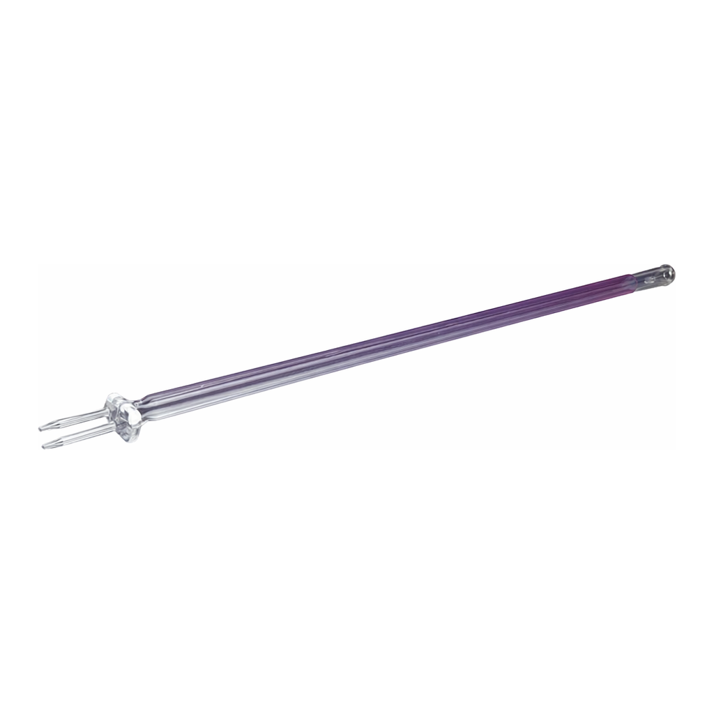 Merck Pyrex serialized/certified class A colored scale burettes, with PTFE stopcock plug