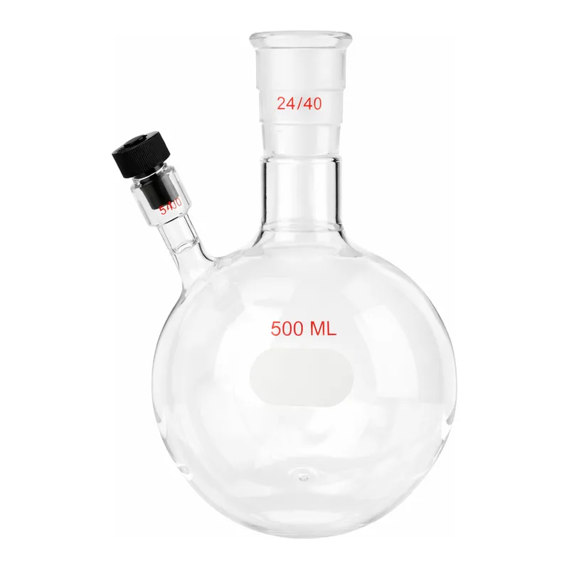 Merck Ace round-bottom flask with threaded side-arm