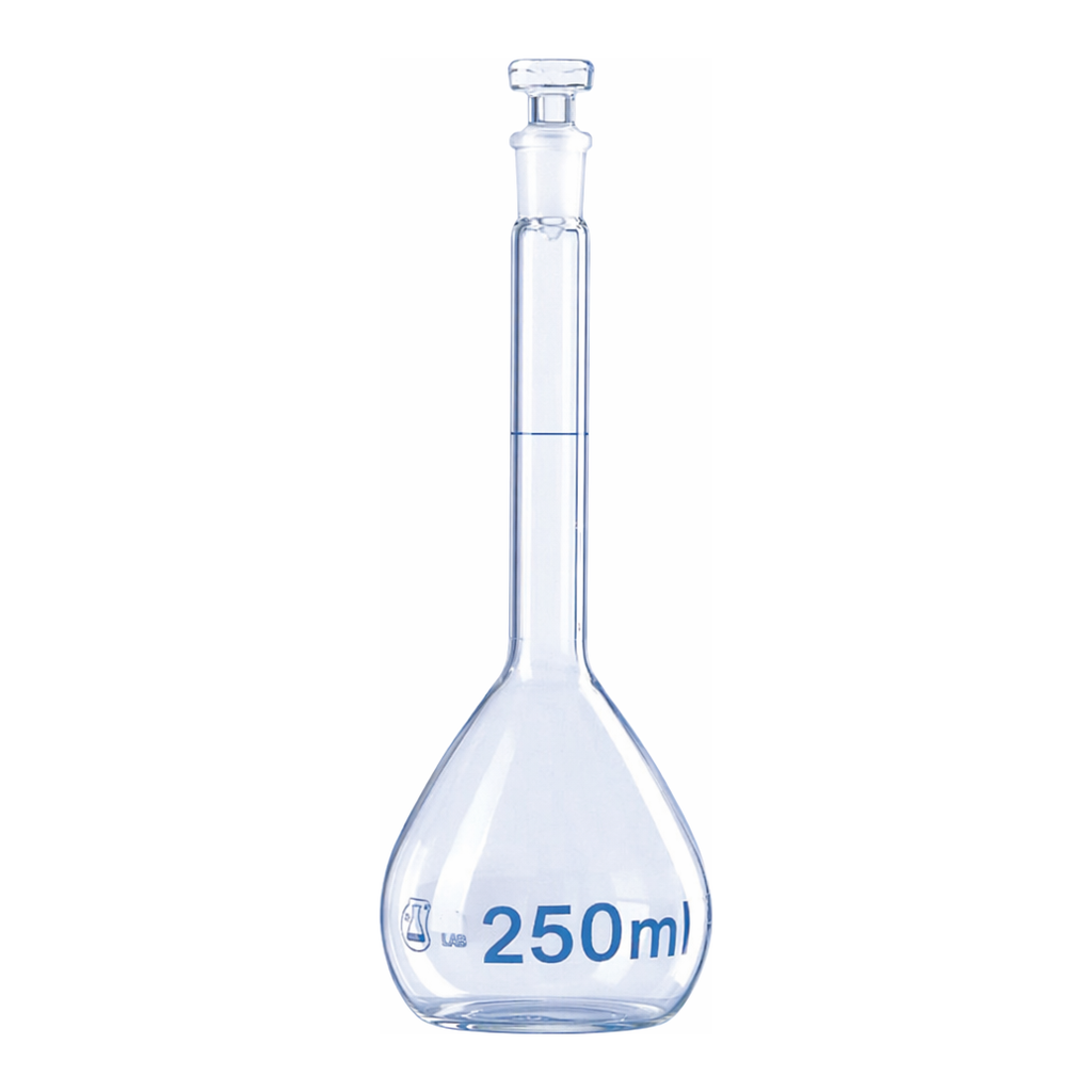 Merck BRAND BLAUBRAND volumetric flask, glass stopper, clear glass