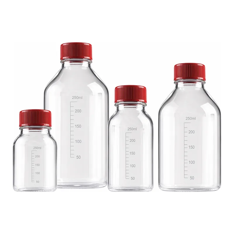 Merck Corning Costar traditional, round, plastic storage bottles