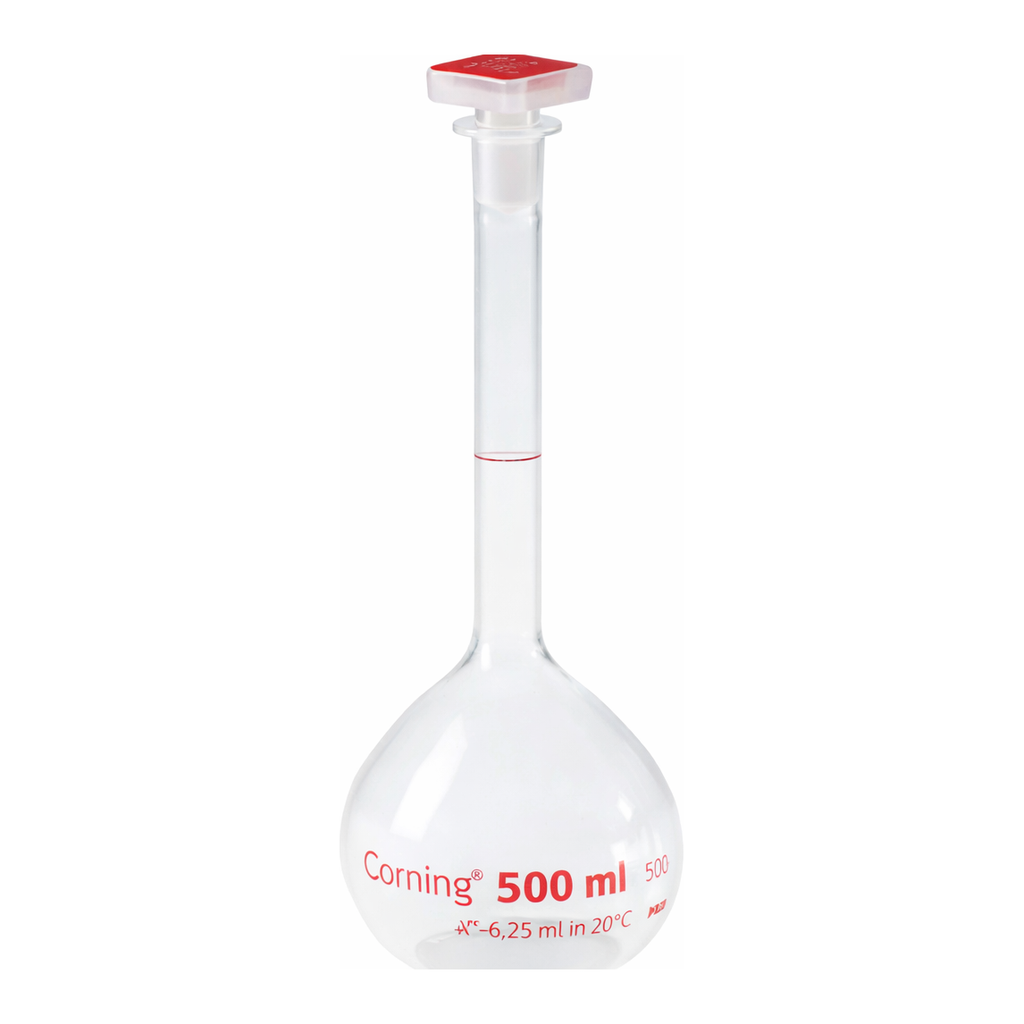 Merck Corning reusable volumetric flask, Class A