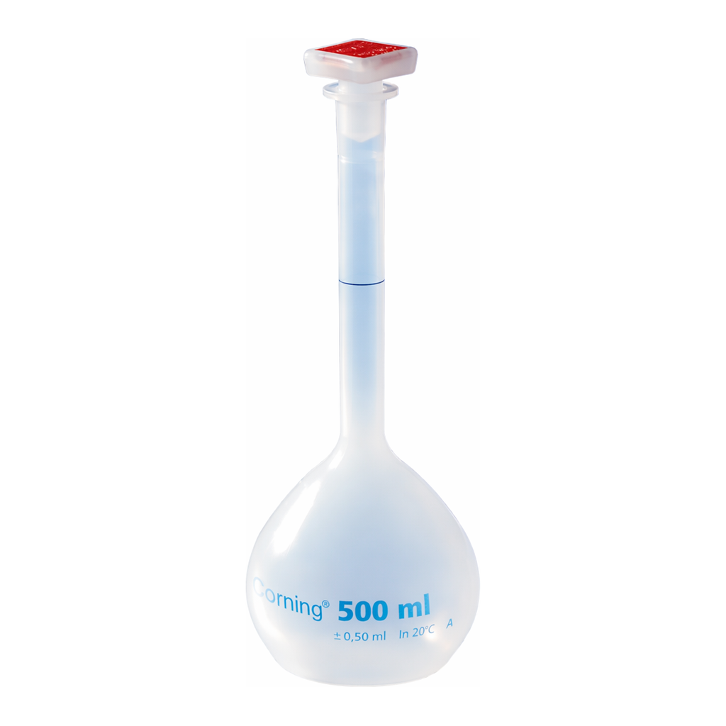 Merck Corning reusable volumetric flask, Class B