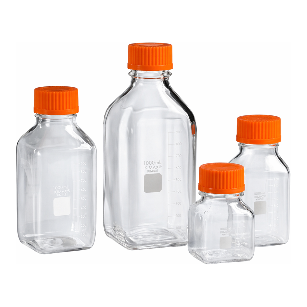Merck Corning square polycarbonate storage bottle